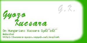 gyozo kucsara business card